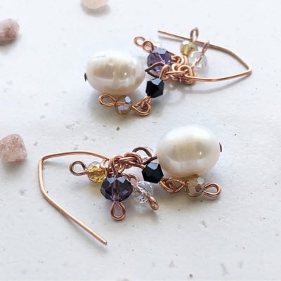 handmade unique jewely, boho chic earrings, dangle and drop earrings, pearl jewelry, gemstone jewelry, handmade jewelry, baroque pearl dangle earrings